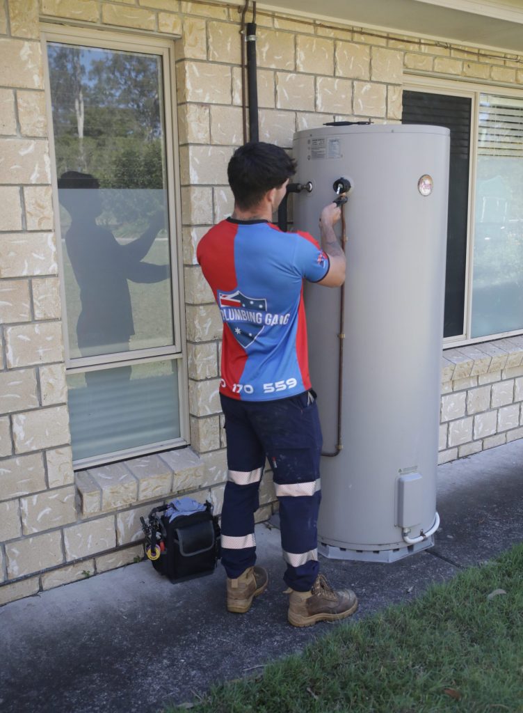 Plumber with a new external hot water system