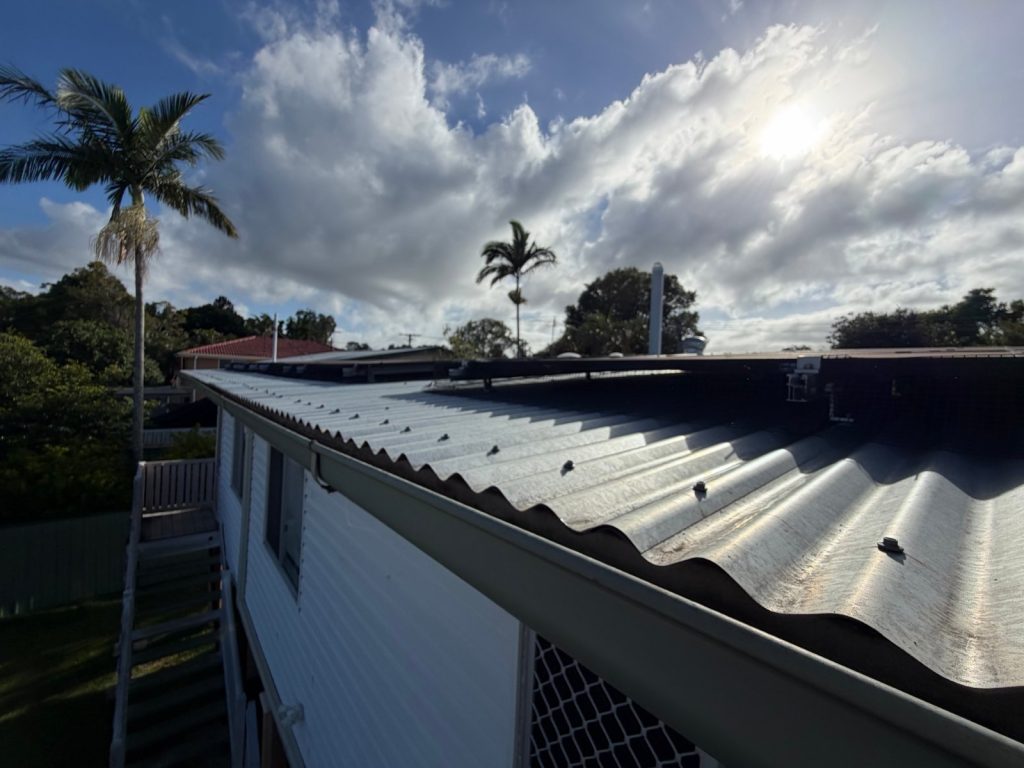 Roof edge and gutter on a Brisbane home